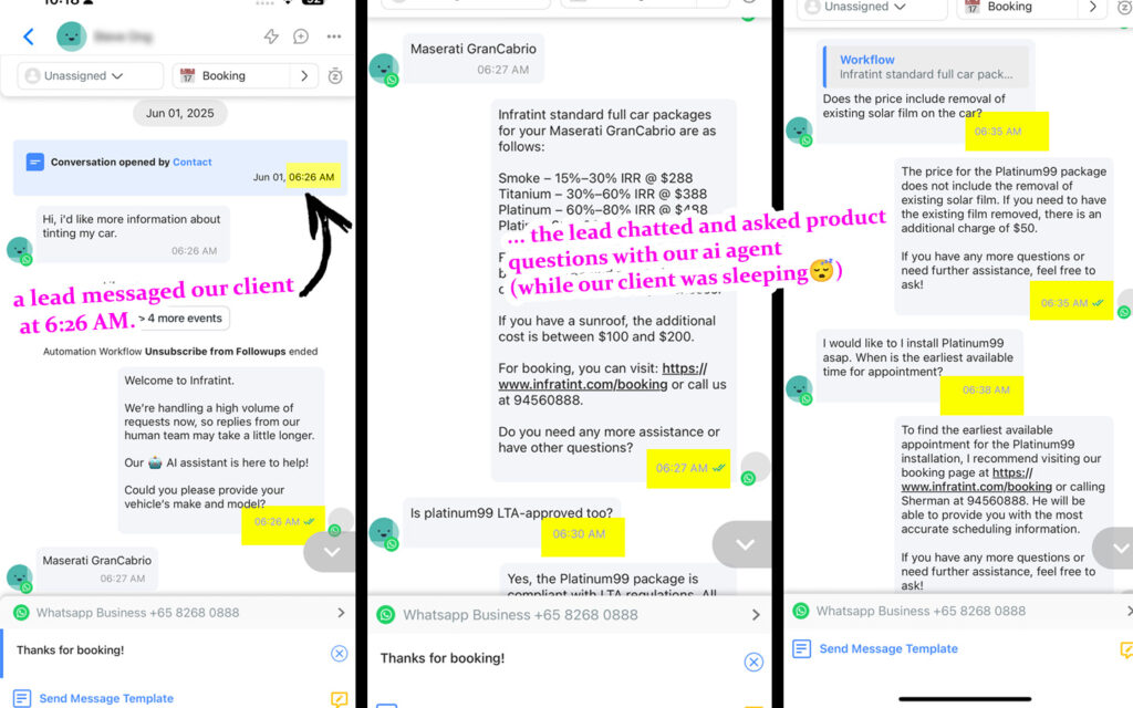 Infratint message flow